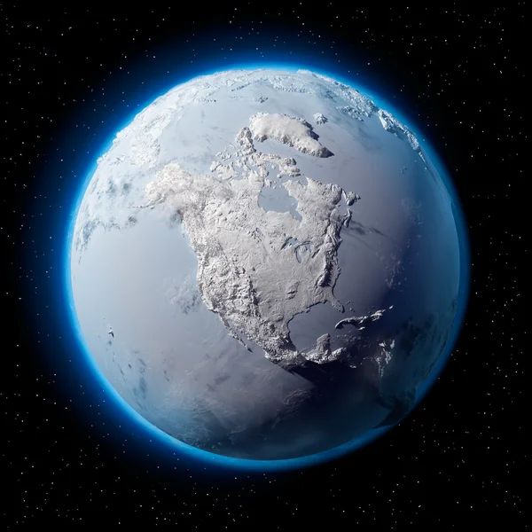 雪の地球 — ストック写真