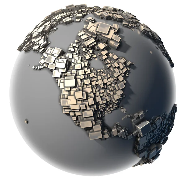 Metall Erde - die Blockstruktur — Stockfoto