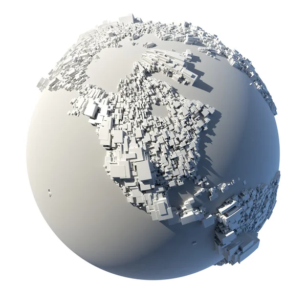 Estrutura cúbica do planeta Terra — Fotografia de Stock