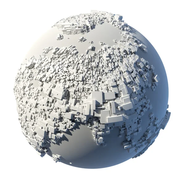 Кубическое строение планеты Земля — стоковое фото