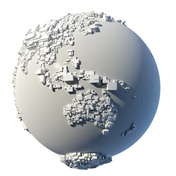 Cubic structure of the planet Earth — Stock Photo, Image