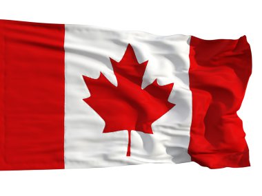 Flag of Canada, fluttered in the wind clipart