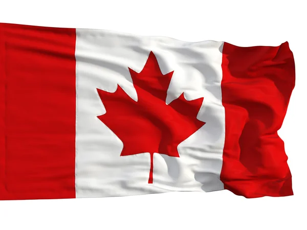 Flag of Canada, fluttered in the wind — Stock Photo, Image