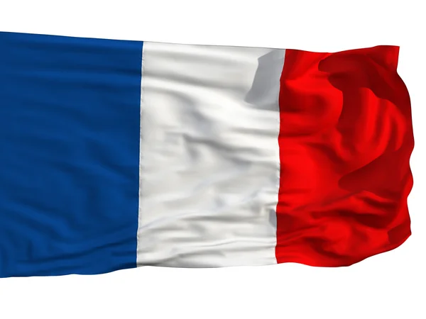 風でひらひらフランスの旗 — ストック写真