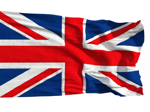 Bandera del Reino Unido, ondeando en el viento — Foto de Stock