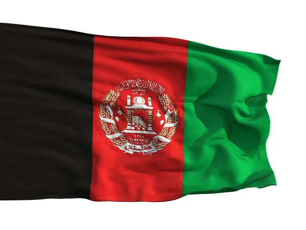国旗的阿富汗，在风中飞 — 图库照片