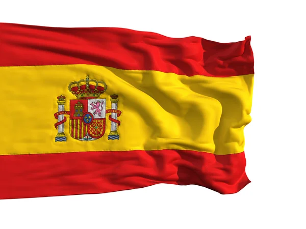 Bandeira da Espanha, agitando-se ao vento — Fotografia de Stock