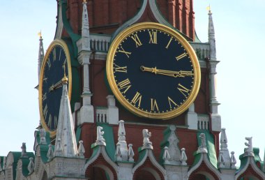 The Kremlin chiming clock clipart