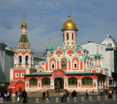 The Kazan cathedral on Red Square clipart