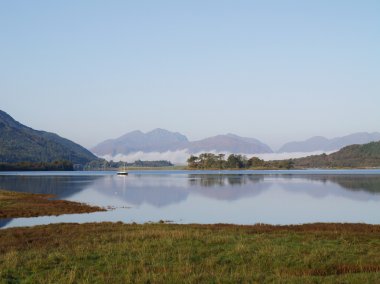 Lake at Scotland (Loch Leven) clipart