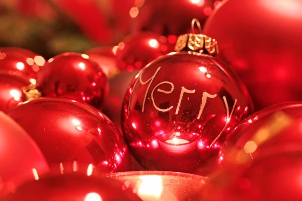 Red Christmas Balls — Stock Photo, Image