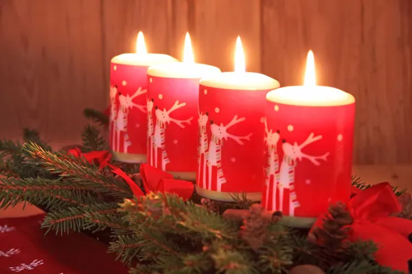 Adventní svíčky — Stock fotografie