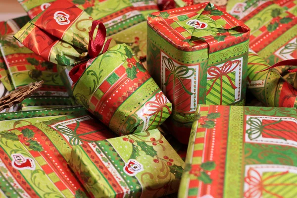 Presentes de decoração de Natal — Fotografia de Stock