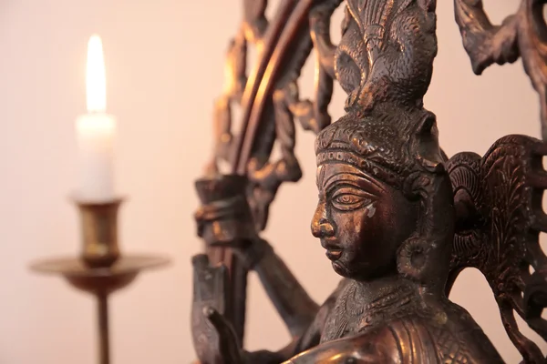 Mum ile Tanrıça shiva heykeli — Stok fotoğraf
