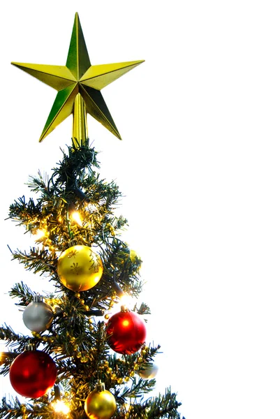 Spitze des Weihnachtsbaums — Stockfoto