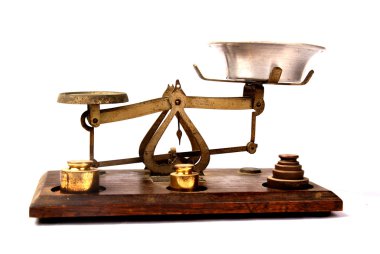 Antique bronze scale clipart