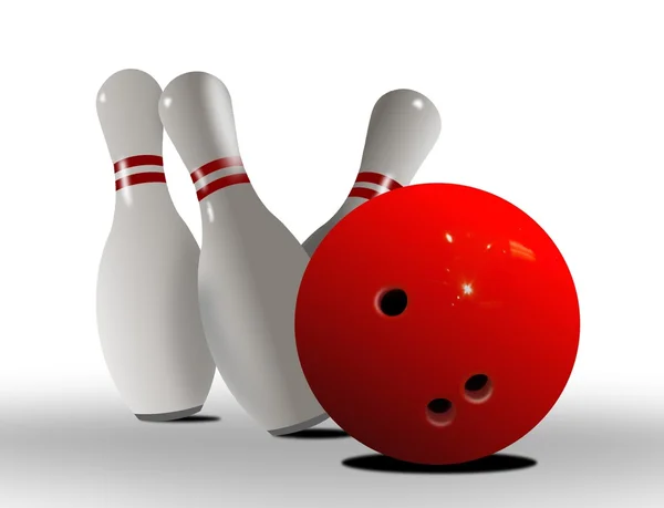 Bowling ball strike — Stock Photo, Image