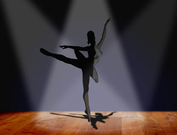 ステージ上でダンス バレリーナ — ストック写真