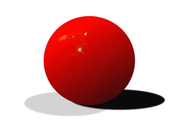 Красный снукерный мяч — стоковое фото