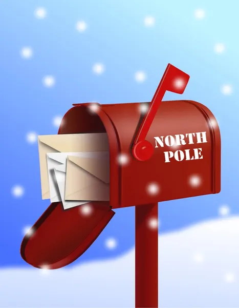Βόρειο πόλο ταχυδρομικό κουτί — Φωτογραφία Αρχείου