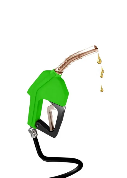 Green Fuel Pump Nozzel — Stock Photo, Image