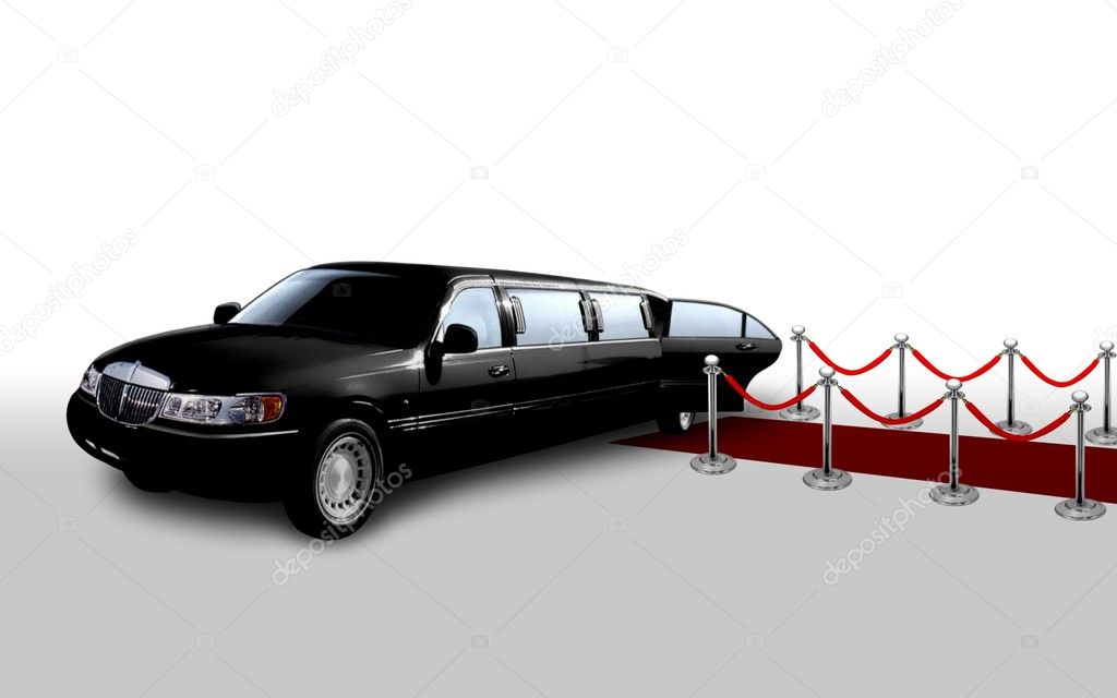 Limo door open and red carpet