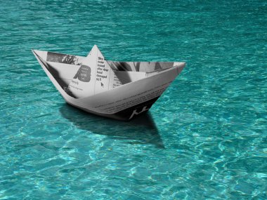 Paper boat clipart