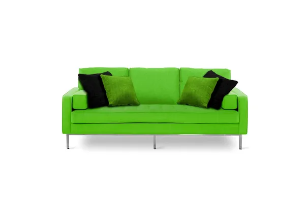 Меблі - зелений диван — стокове фото