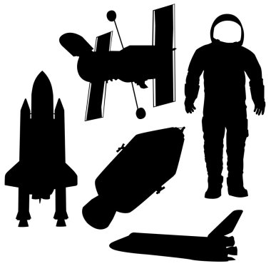 Objects in space vector clipart