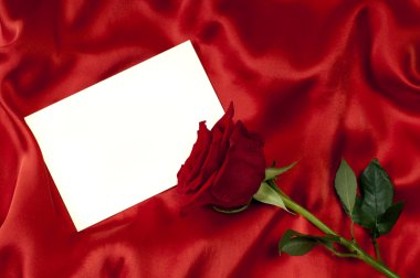 Card with a rose clipart