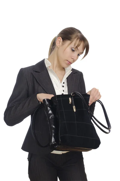 Mulher com um saco — Fotografia de Stock