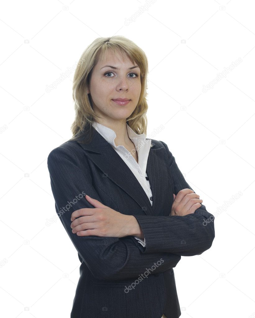 Business woman with crossed hands