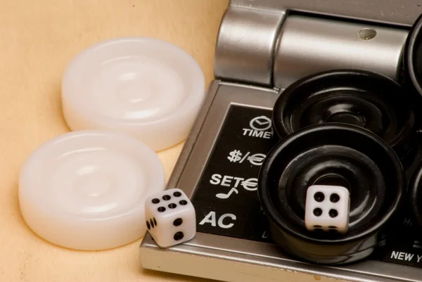 Tokens and dice — Stock Photo, Image