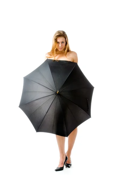 우산 소녀 — 스톡 사진