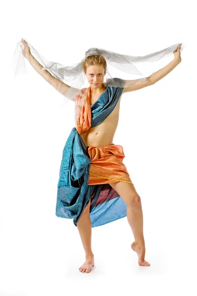 Dívka v stylizovaný orientální šaty — Stock fotografie