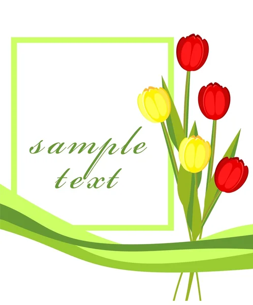 Tulipán kártya — Stock Vector