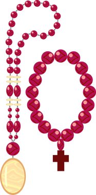 Beads made of wood clipart