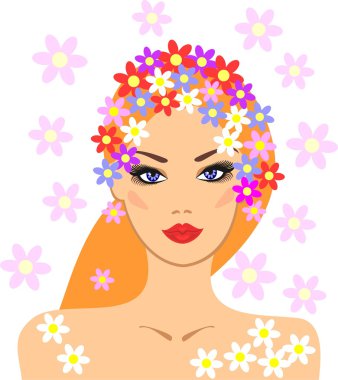 Young girl clipart