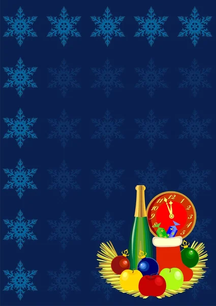 Carte postale pour Noël — Image vectorielle