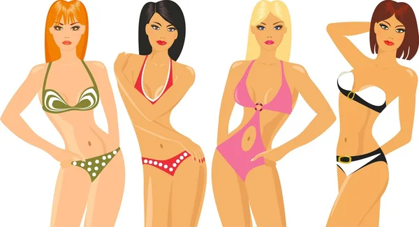 Visualizza bikini — Vettoriale Stock