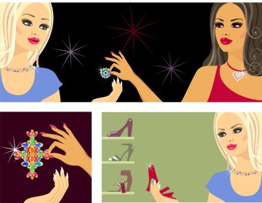 Glamorous blonde clipart