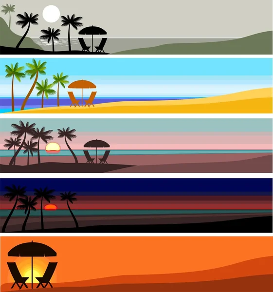 Banner de playa — Archivo Imágenes Vectoriales