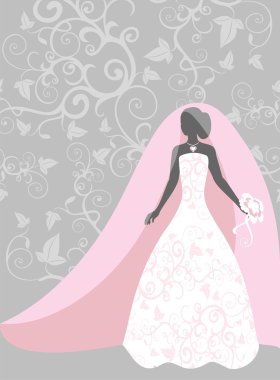 Bride in a veil clipart