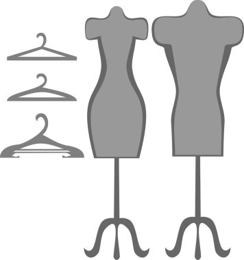 Dummy and hanger clipart