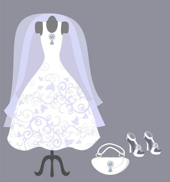 Mariée dans un voile — Image vectorielle