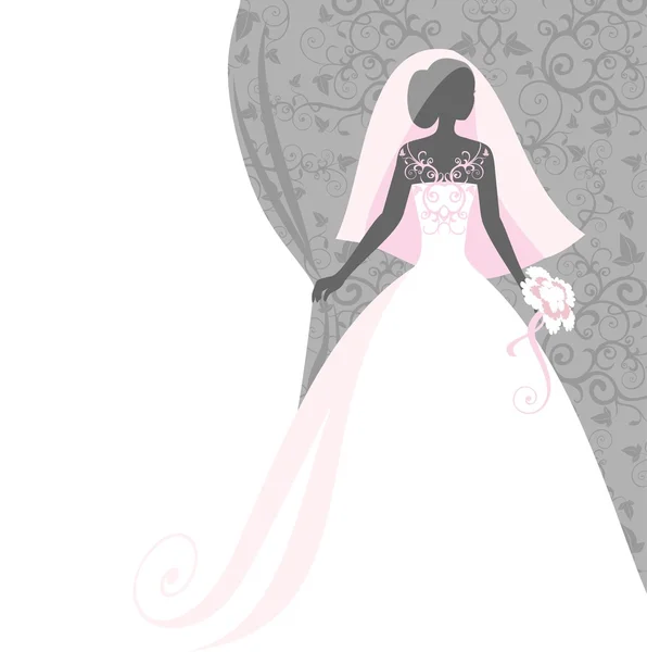 Braut im Schleier — Stockvektor