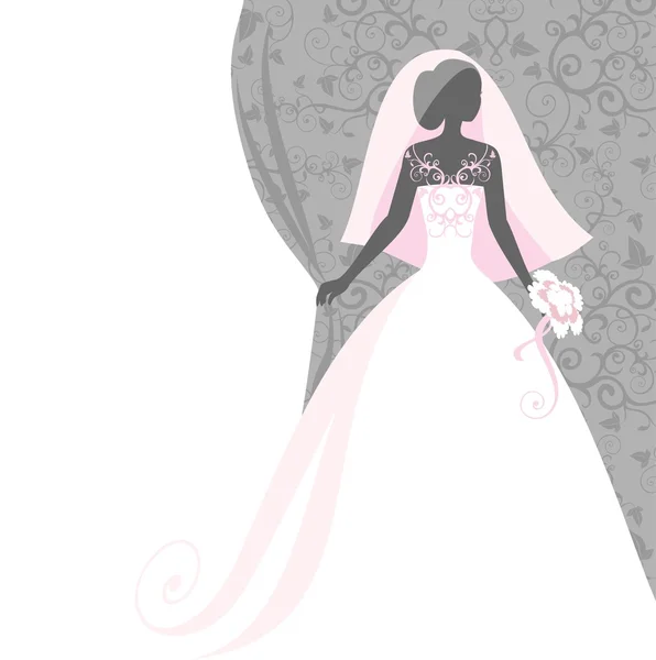 Bride in a veil — Stock Vector