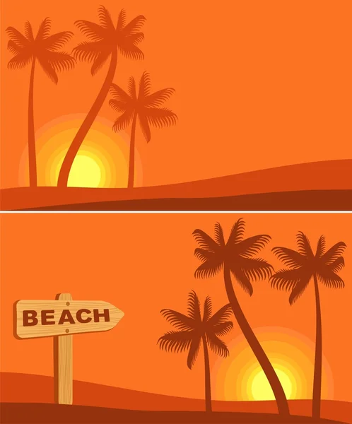 Pláž znamení — Stockový vektor
