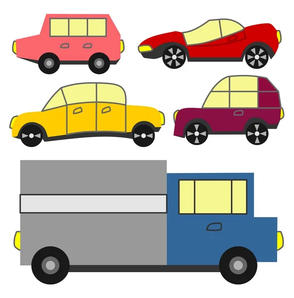 Différentes voitures — Image vectorielle
