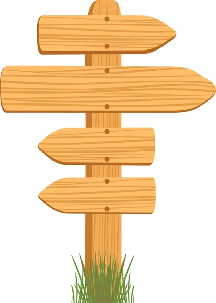 Wooden sign — Stock Vector